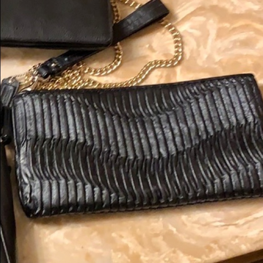 Coach Madison gathered leather clutch